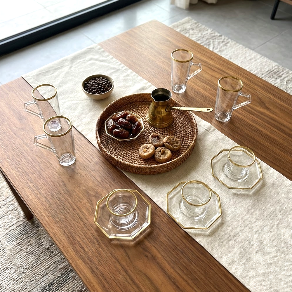 طقم استكانة وفنجان 18قطعة