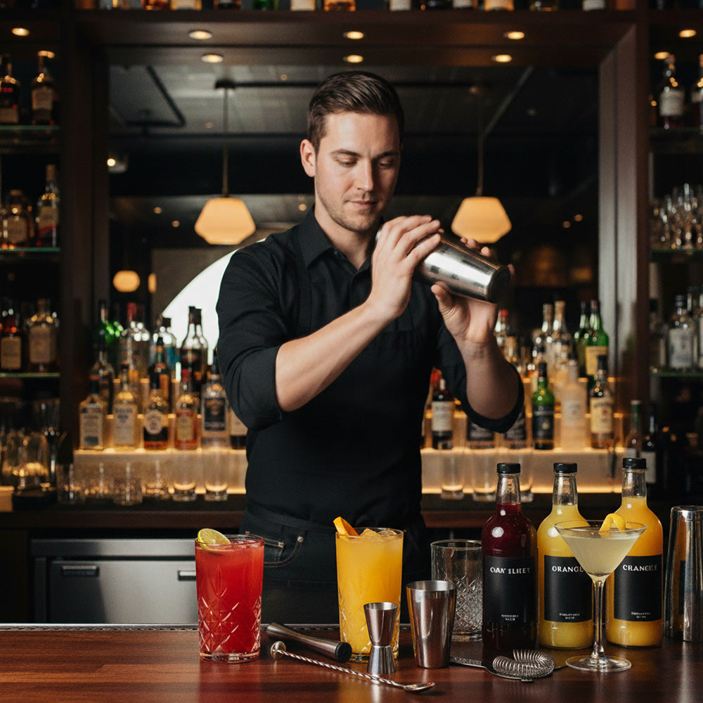 مجموعة شاكر كوكتيل من الفولاذ المقاوم للصدأ - 5 قطع