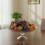 طبق تقديم زجاجي فاخر على قاعدة