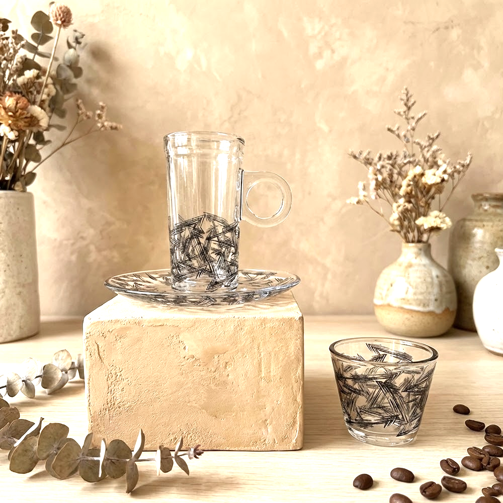 طقم استكانة وفنجان 18قطعة