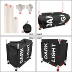 سلة غسيل مكونة من حجرتين مع غطاء