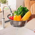 طقم مصفاة ووعاء ستانلس