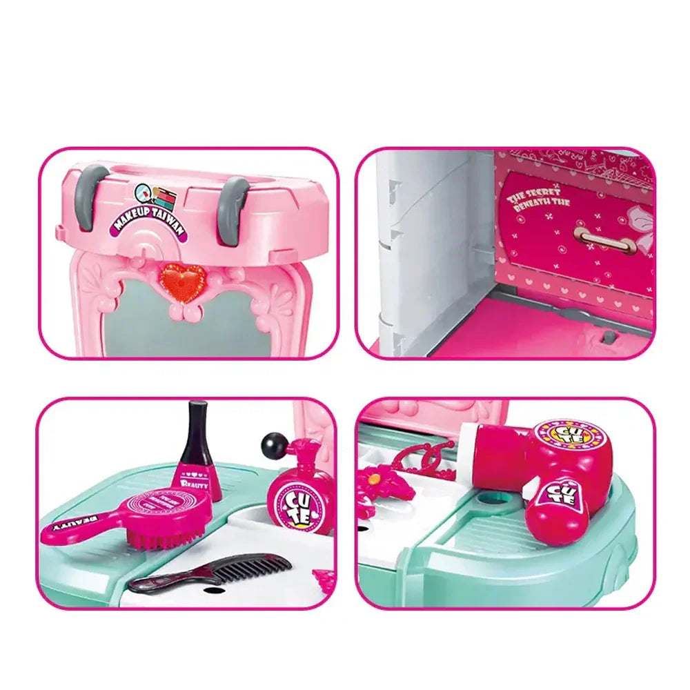 خزانة ملابس 3 في 1 للبنات