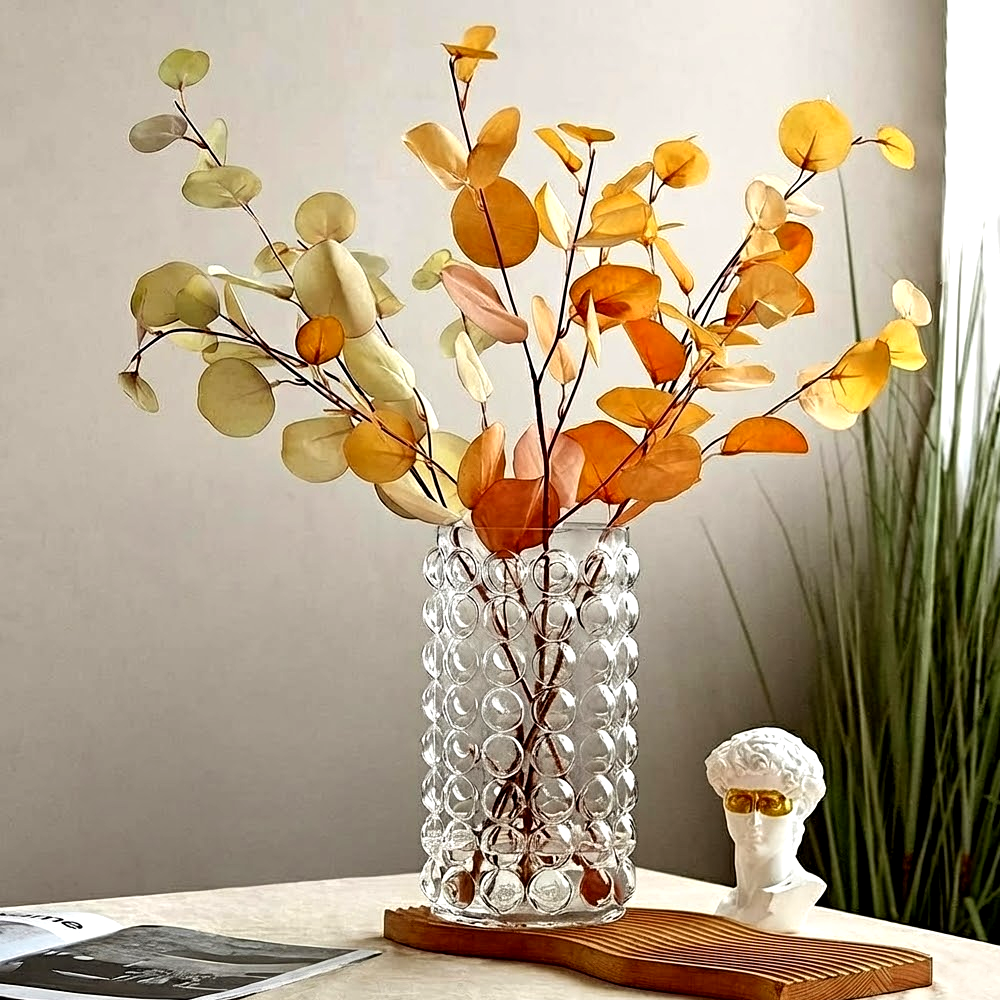 مزهرية زهور زجاجية