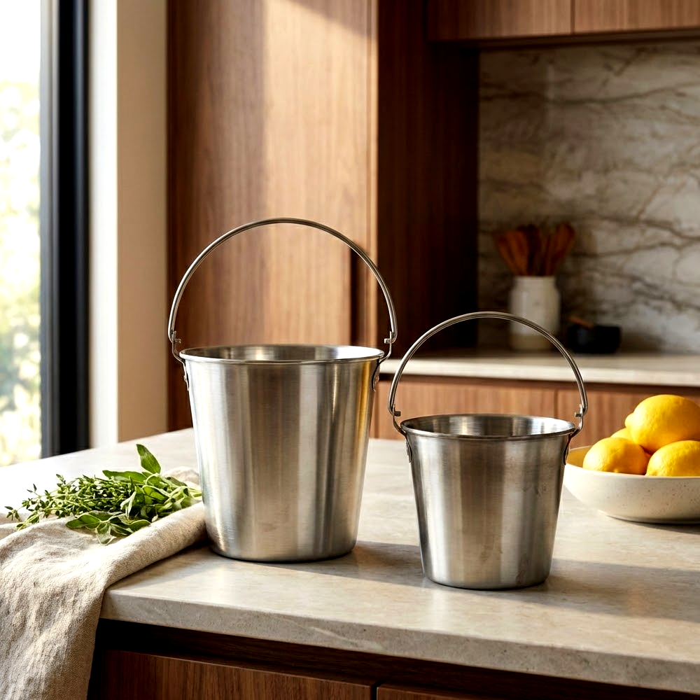 دلو ثلج من ستانلس ستيل