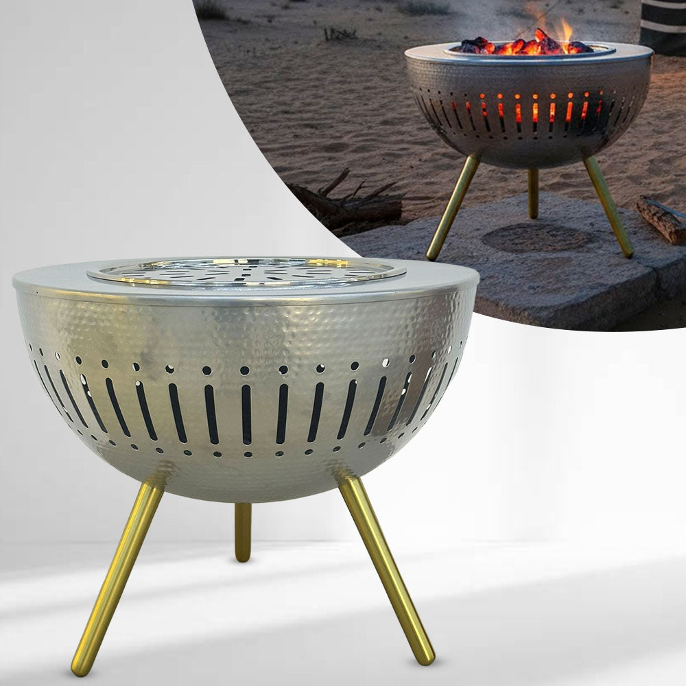 موقد و شواية فحم معدنية بتصميم أنيق وعصري
