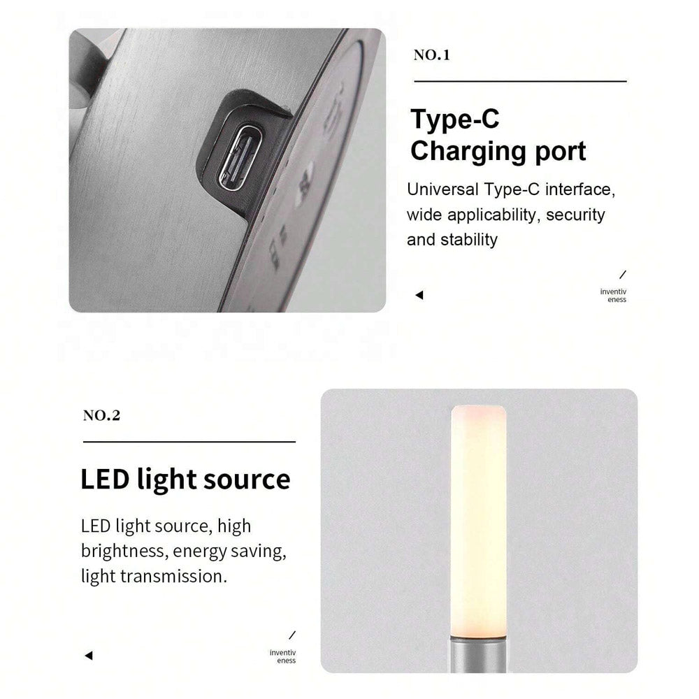 مصباح طاولة جيني  - فضي