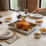 صينية تحميص من الألومنيوم مع رف