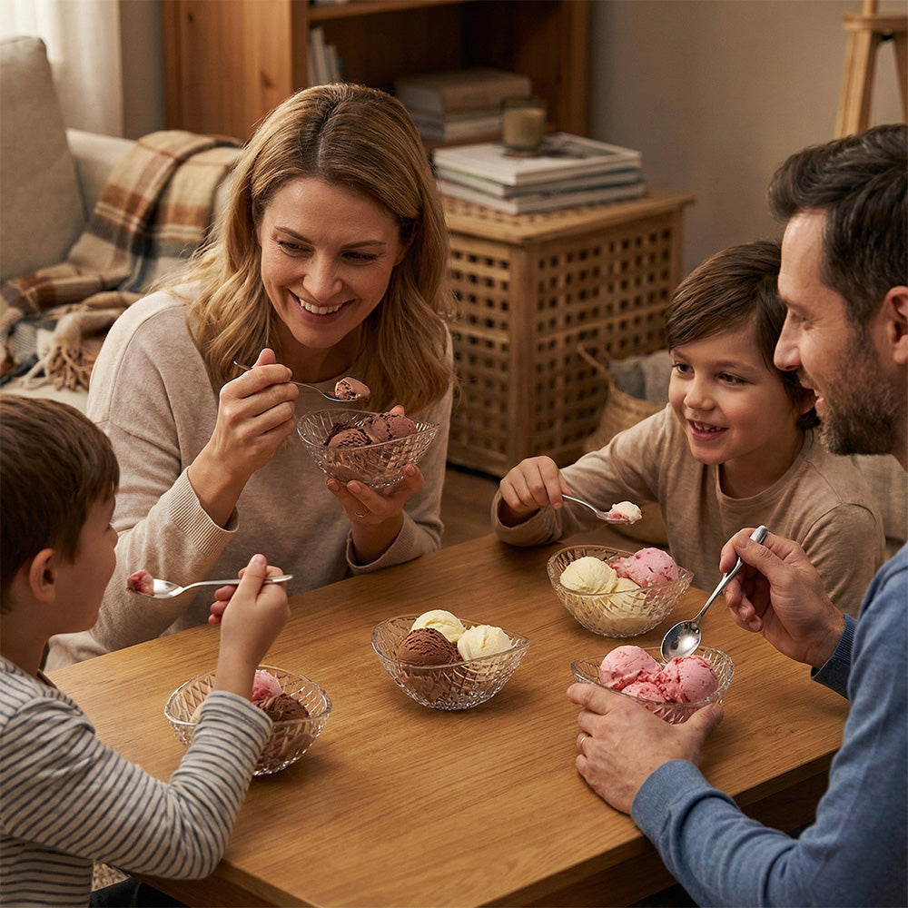 وعاء تقديم زجاجي مقطوع بالكريستال