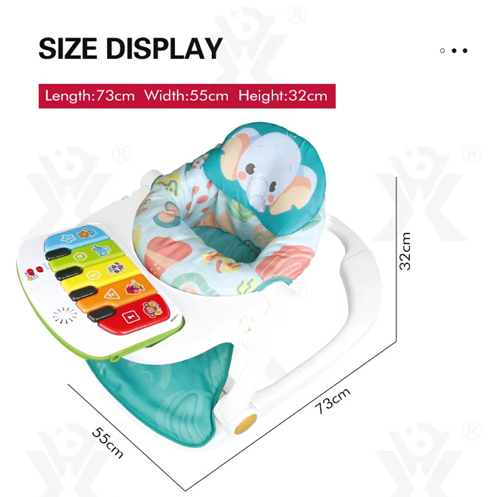 مقعد أطفال قابل للطي مع مركز أنشطة البيانو