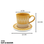 فنجان قهوة سيراميك نقش مثلثات