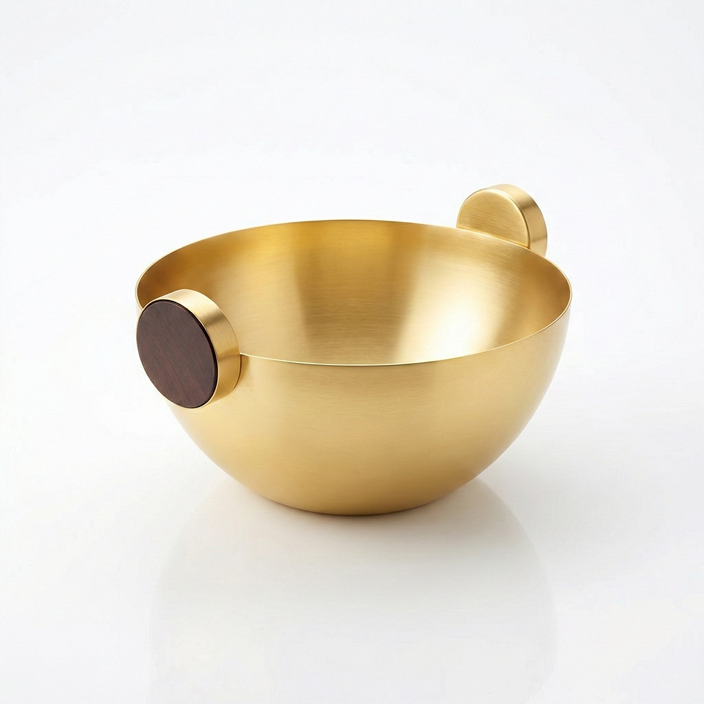 وعاء تقديم معدني وسط