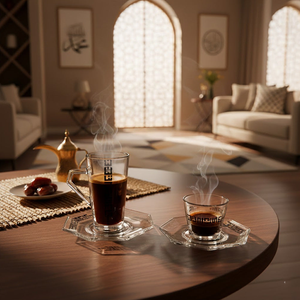 طقم استكانة وفنجان 18قطعة