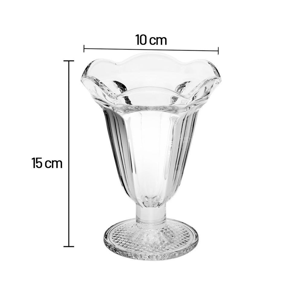 كوب آيس كريم زجاجي كلاسيكي 3*185 مل