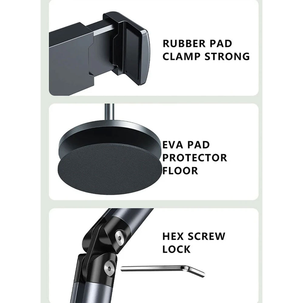 حامل أرضي بذراع مرن دوار 360 درجة