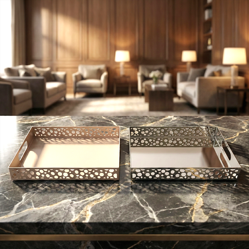 صينية تقديم معدنية