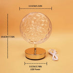 مصباح طاولة على شكل ندفة ثلجية