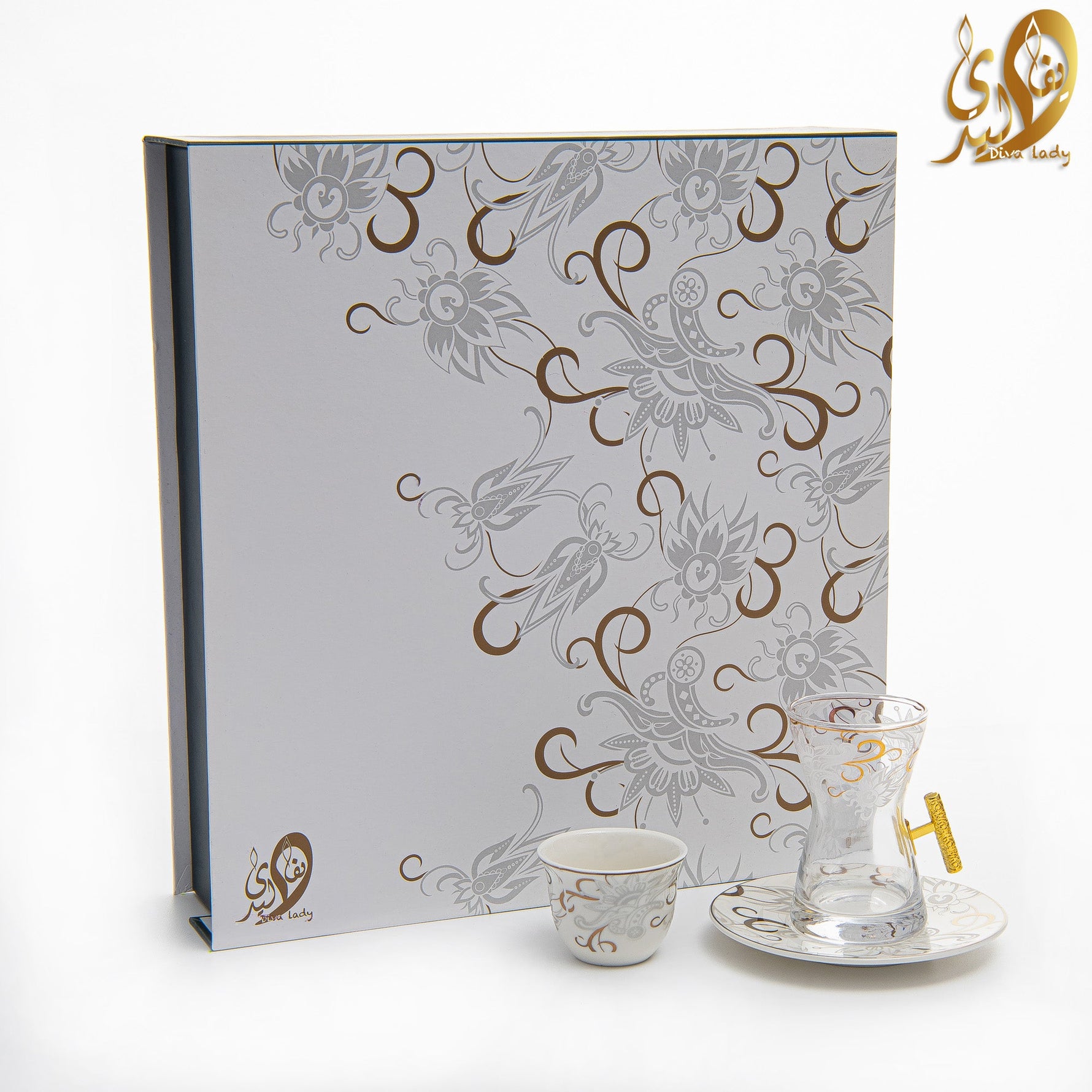 طقم استكانه وفنجان 18 ق