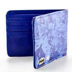 محفظة باتمان الجلدية مع الشعار بالون الأزرق 17