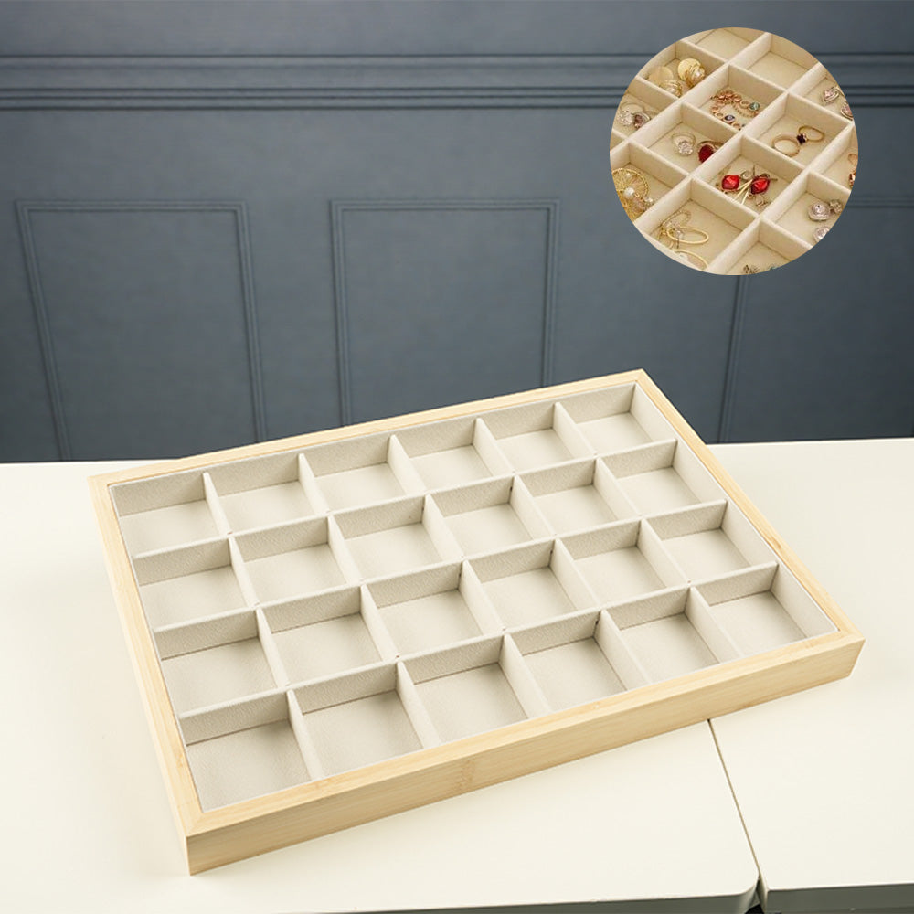 درج خشبي لعرض المجوهرات