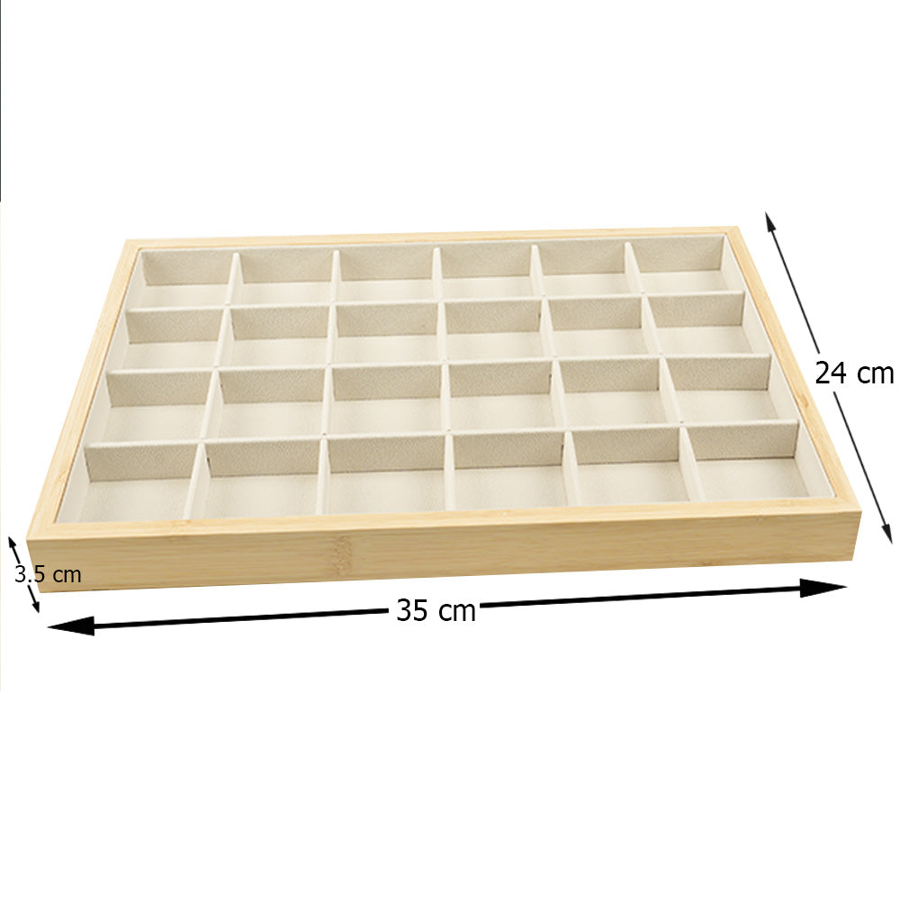 درج خشبي لعرض المجوهرات