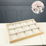 درج خشبي لعرض المجوهرات مكون من 12 حجرة