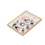 درج خشبي لعرض المجوهرات مكون من 12 حجرة