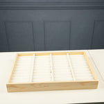 منظم صندوق عرض الخواتم الخشبي