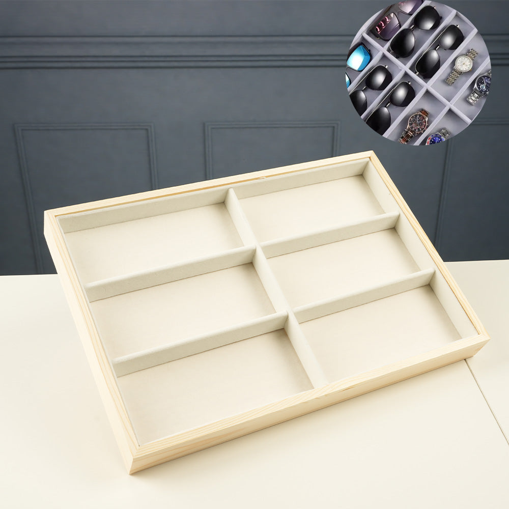 صينية تنظيم خشبية من الجلد الصناع