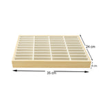 صينية عرض أساور خشبية مخملية