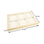 صينية تخزين المجوهرات للقلائد والأقراط والأساور