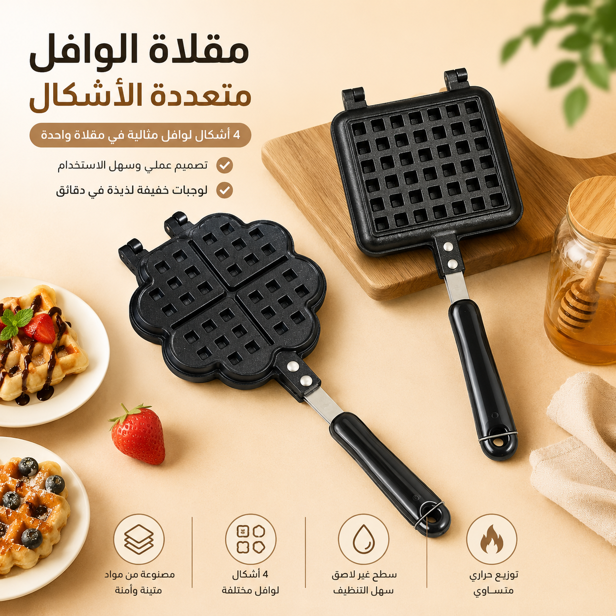 مقلاة صنع الوافل