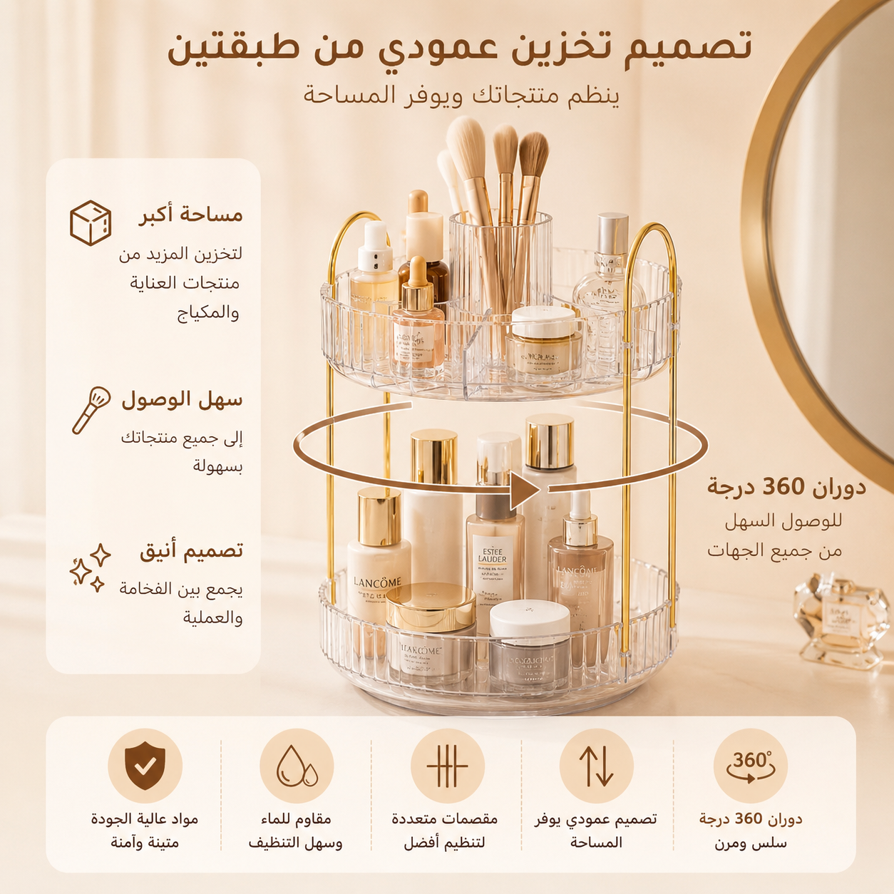 استاند اكريايك مدور 2رف