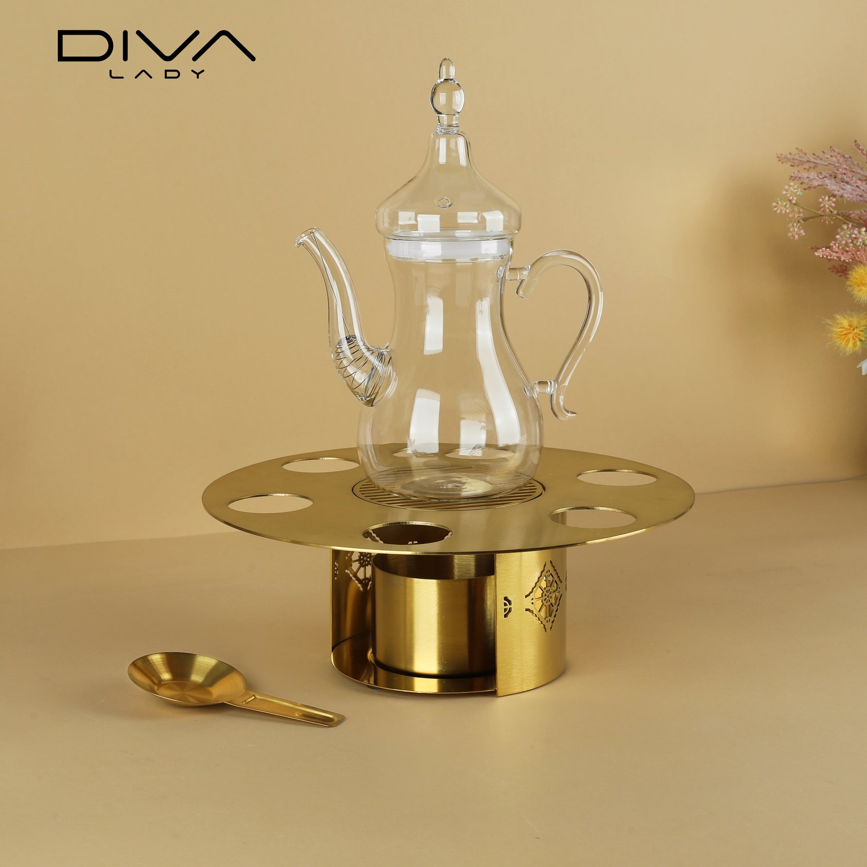 دلة فاخرة مع حامل 950 مل