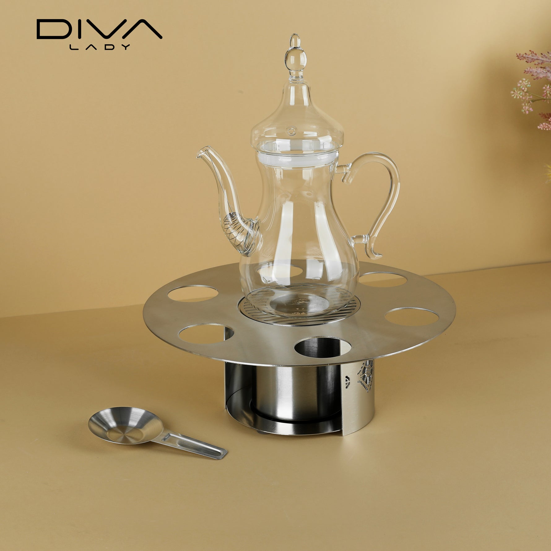 دلة فاخرة مع حامل 950 مل