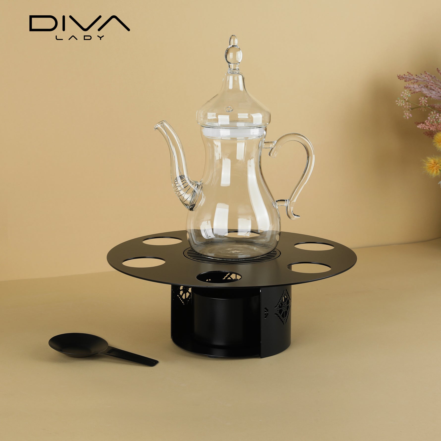 دلة فاخرة مع حامل 950 مل