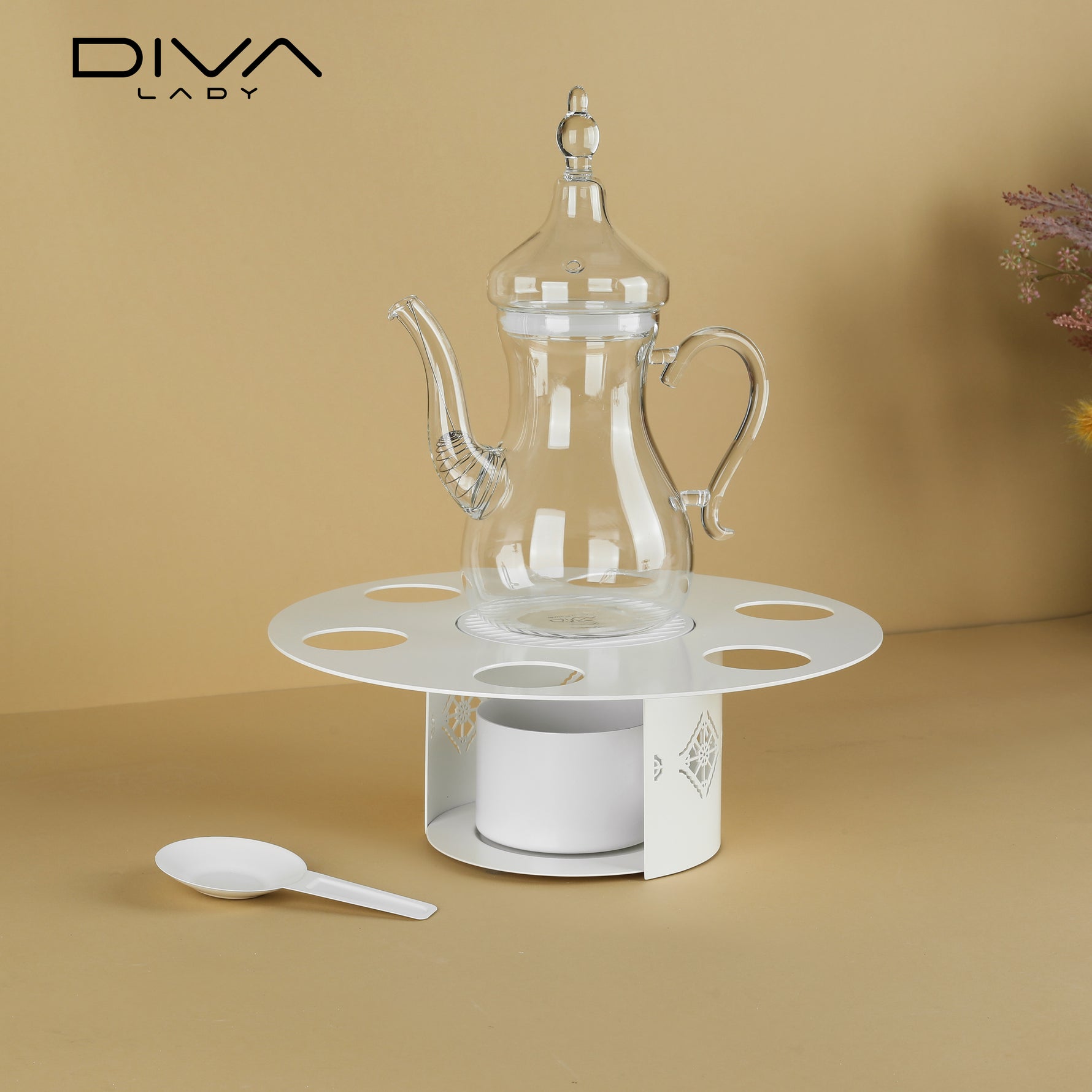 دلة فاخرة مع حامل 950 مل