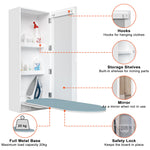 لوح كي مثبت على الحائط مع خزانة تخزين