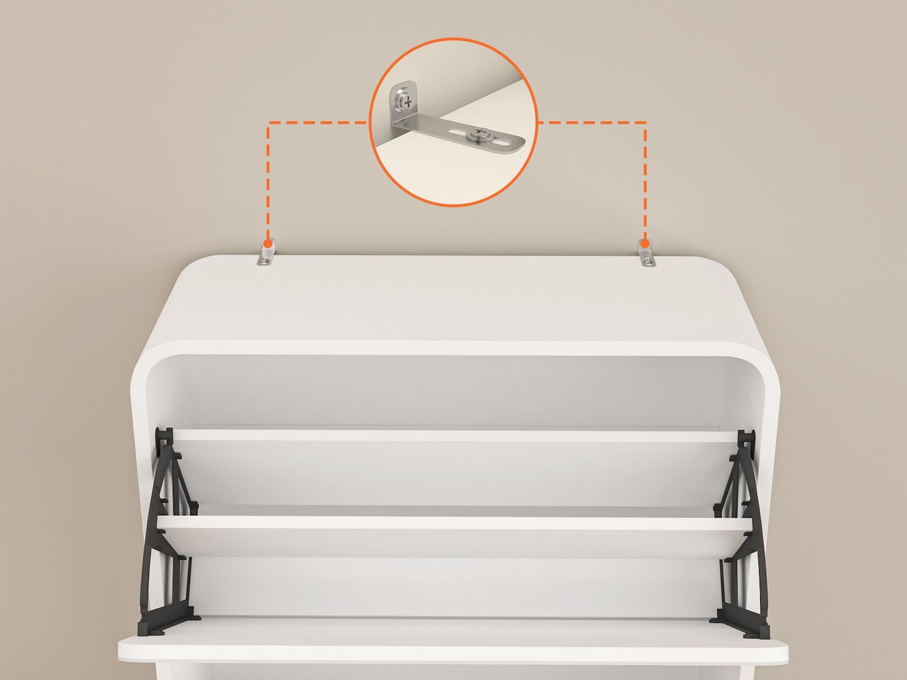 خزانة أحذية كبيرة مع مرآة