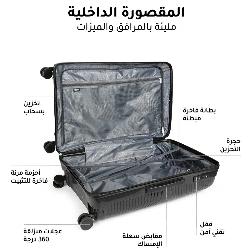 حقيبة سفر صلبة-بيج