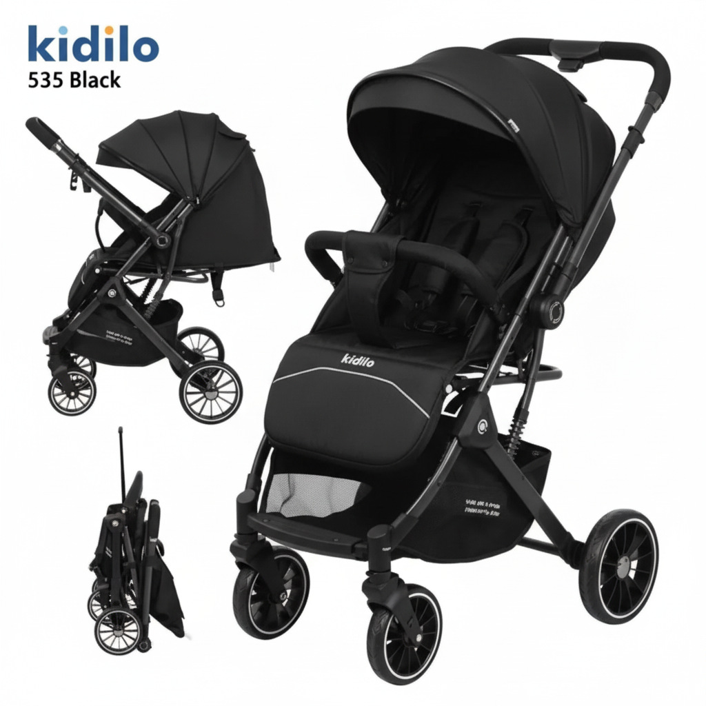 عربة أطفال كيديلو بمقبض قابل للعكس