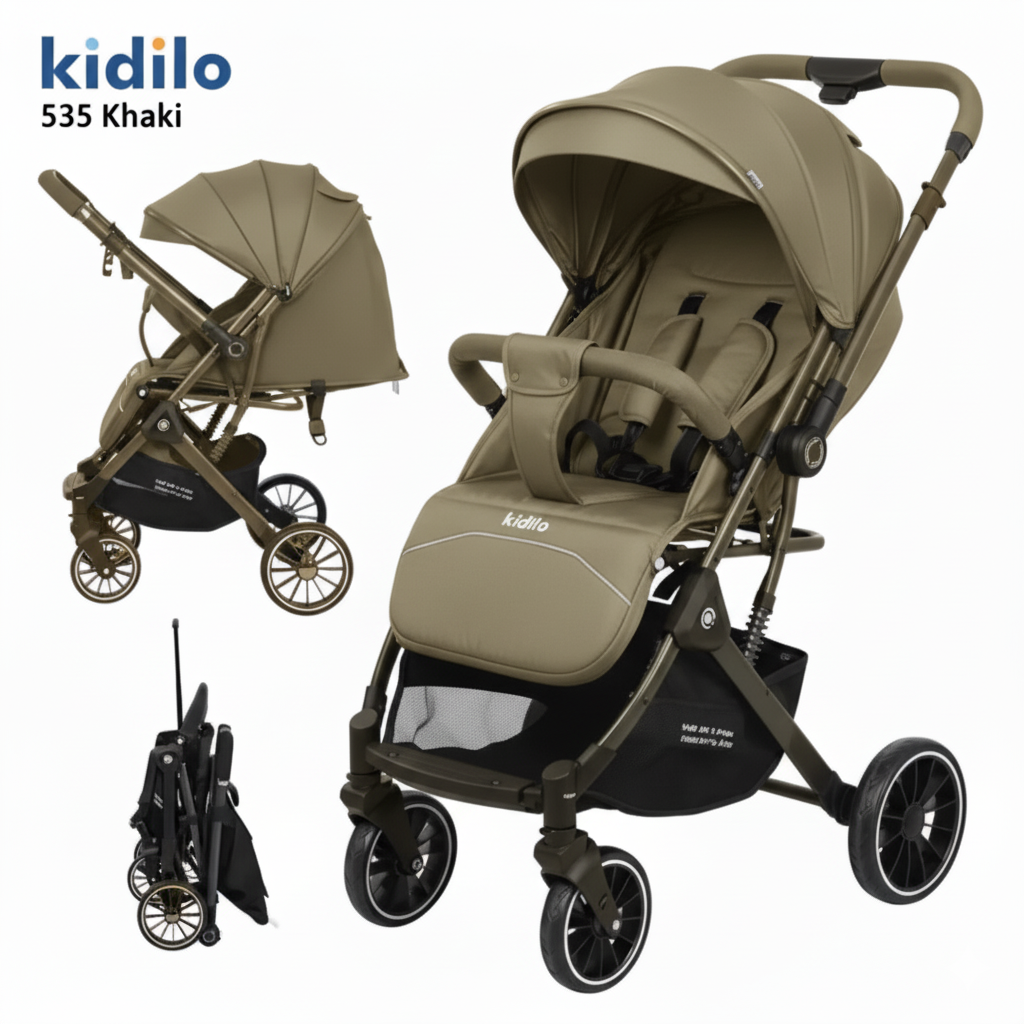 عربة أطفال كيديلو بمقبض قابل للعكس
