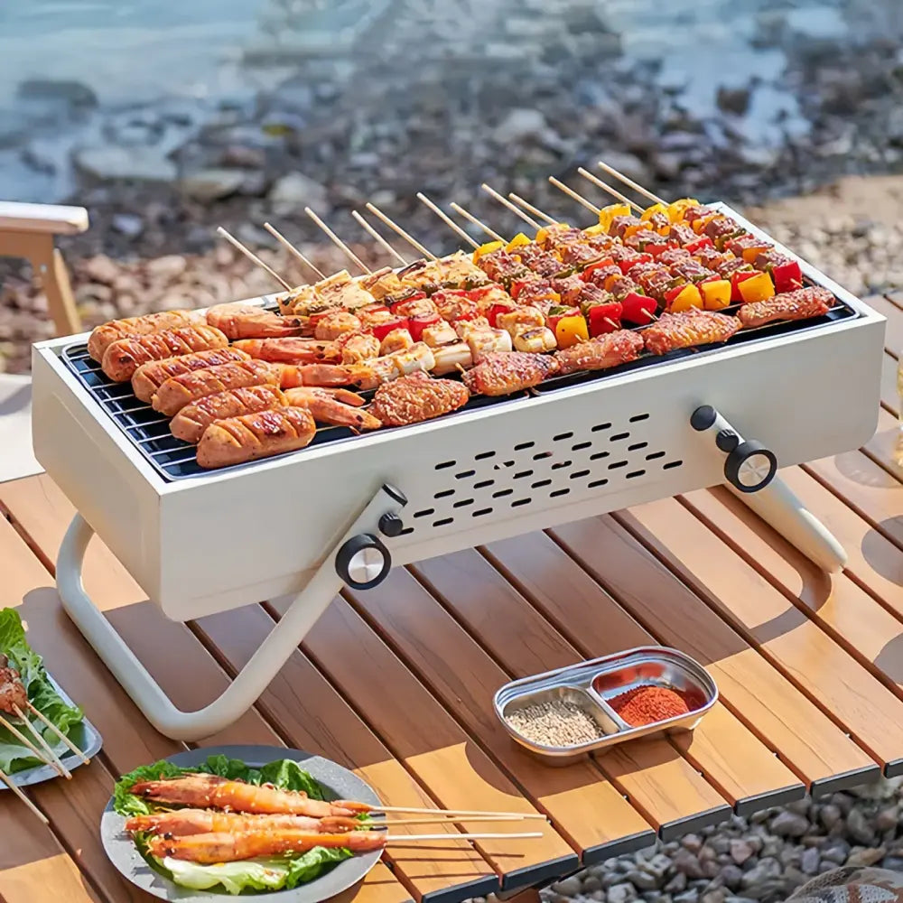 شواية فحم محمولة قابلة للطي