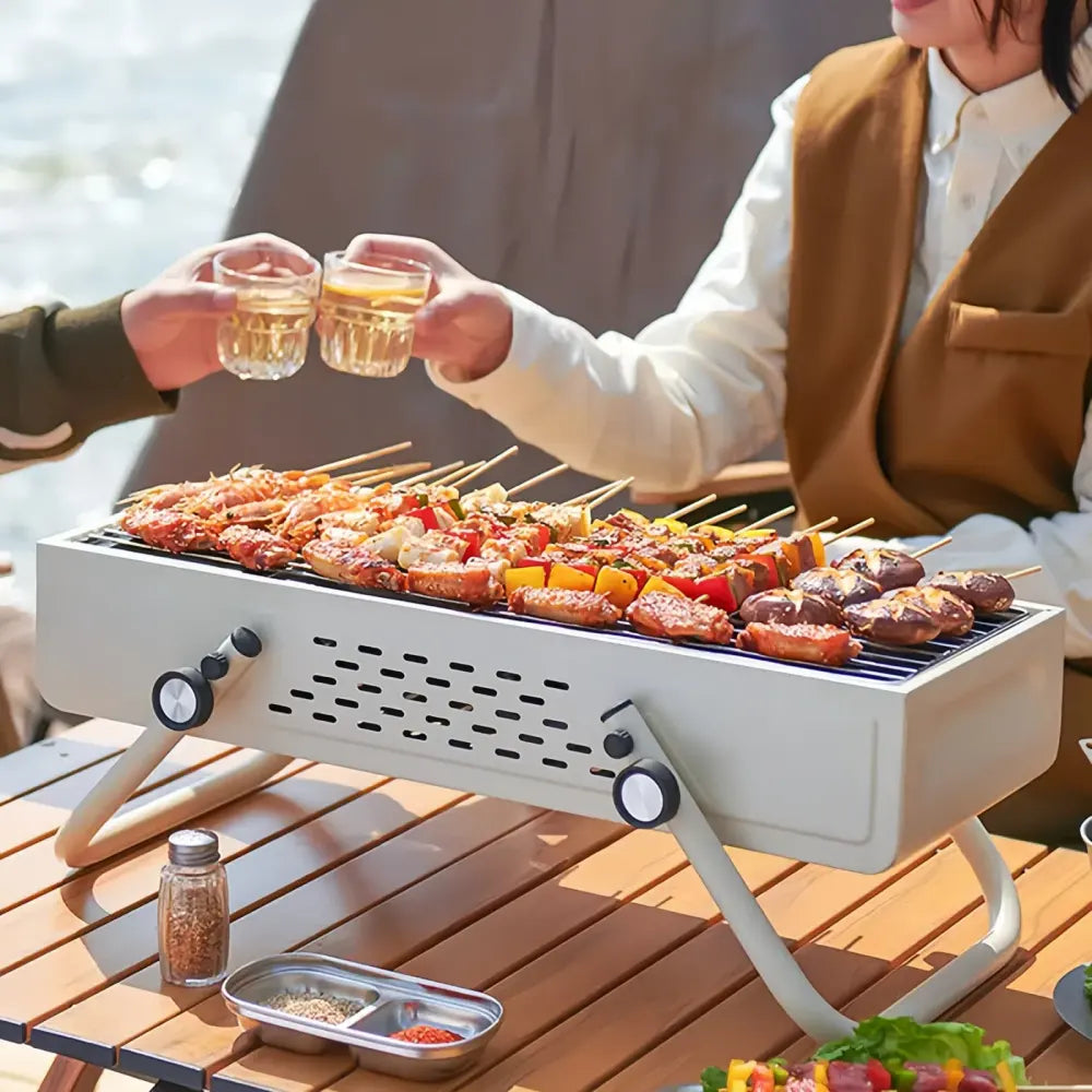 شواية فحم محمولة قابلة للطي