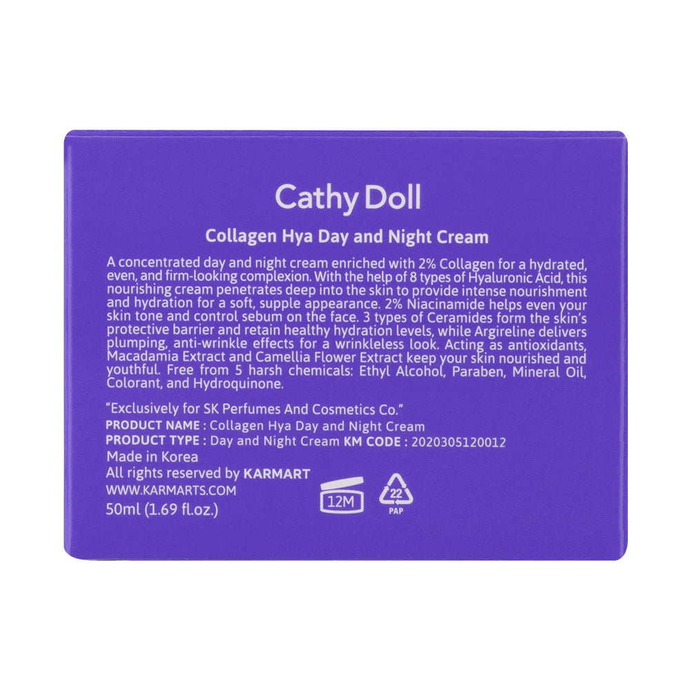CATHY DOLL COLLAGEN AND HYA DAY AND NIGHT CREAM - 50ML
