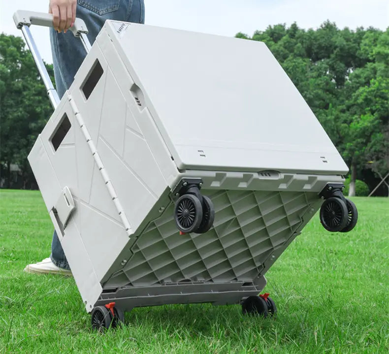 عربة مع طاولة تخييم قابلة للطي