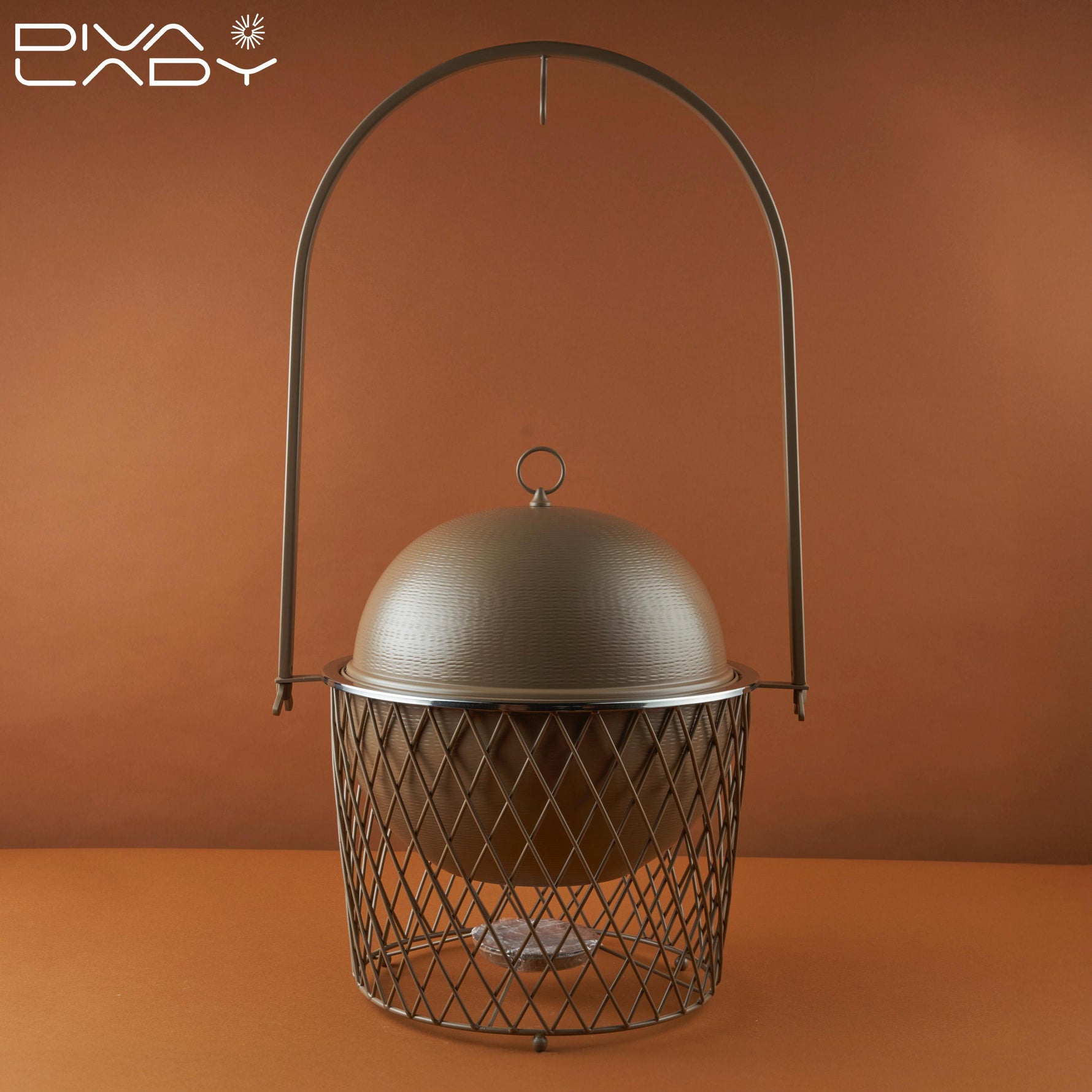 سخان طعام مدور مع حامل