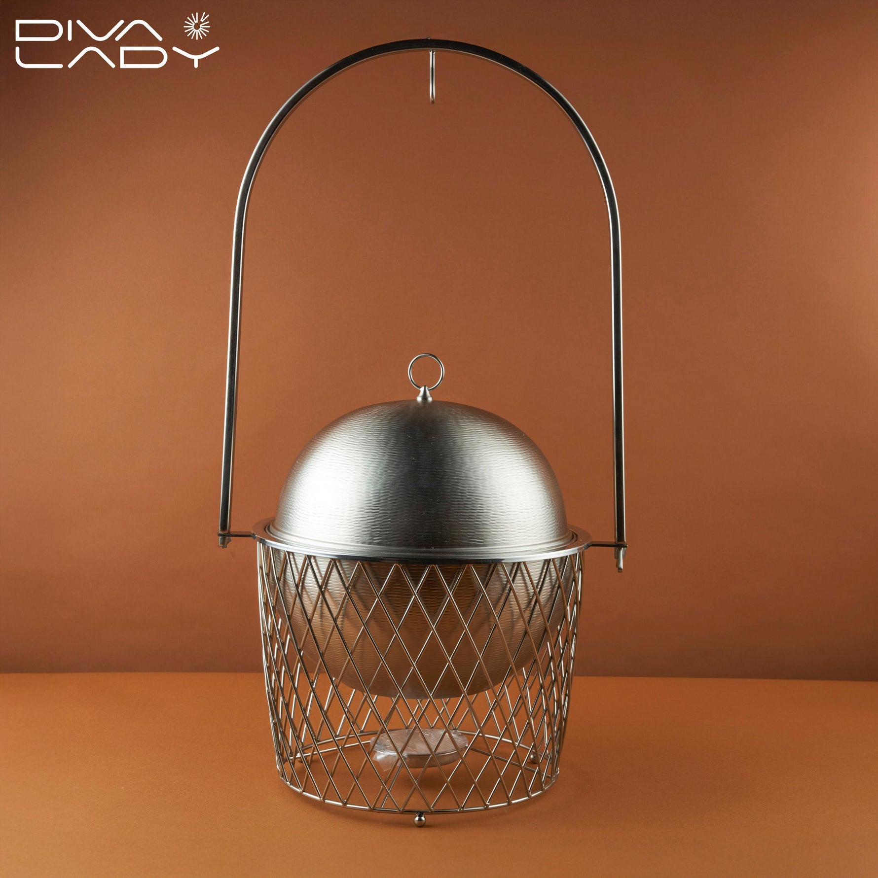 سخان طعام مدور مع حامل