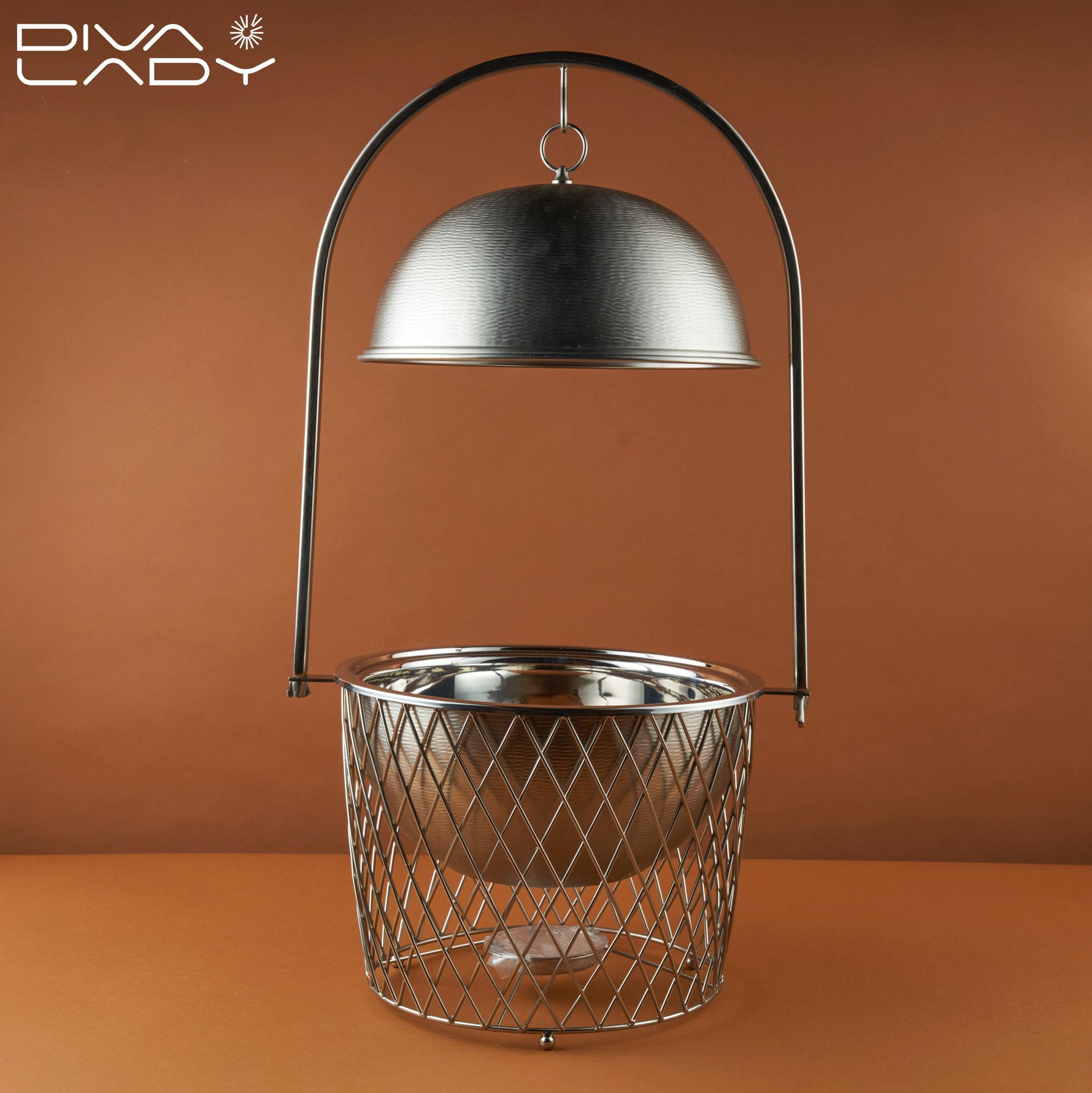 سخان طعام مدور مع حامل