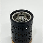 مبخر معدني بقاعدة خشبية